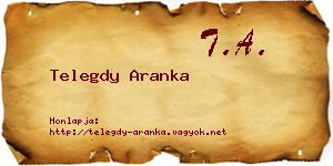 Telegdy Aranka névjegykártya
